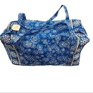 Blue and White Medium Duffle